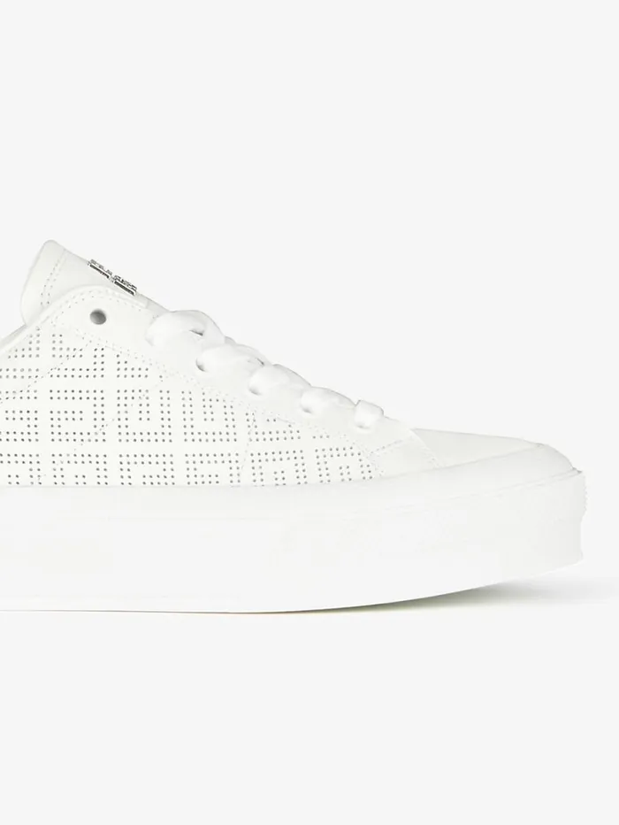 Givenchy City Sport Sneakers In 4G Perforated Leather White Women Sneakers Givenchy City Sport Sneakers In 4G Perforated Leather White Women Sneakers