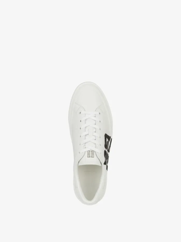 Givenchy City Sport Sneakers In Leather With Tag Effect 4G Print Whiteblack Women Sneakers Givenchy City Sport Sneakers In Leather With Tag Effect 4G Print Whiteblack Women Sneakers