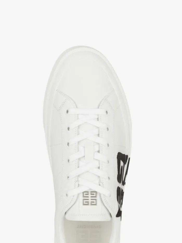 Givenchy City Sport Sneakers In Leather With Tag Effect 4G Print Whiteblack Women Sneakers Givenchy City Sport Sneakers In Leather With Tag Effect 4G Print Whiteblack Women Sneakers