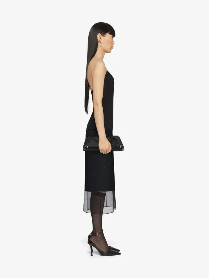 Givenchy Corset Bustier Top In Crepe And Satin Black Women Tops and Shirts