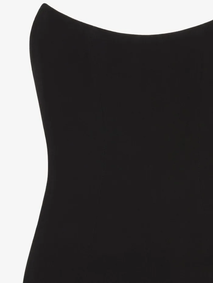Givenchy Corset Bustier Top In Crepe And Satin Black Women Tops and Shirts