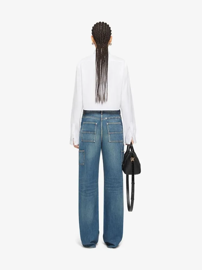Givenchy Cropped Shirt In Poplin White Women Tops and Shirts