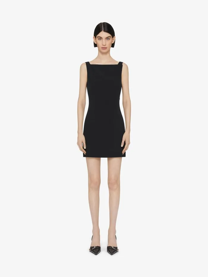 Givenchy Dress In Crepe And Satin Black Women Dresses