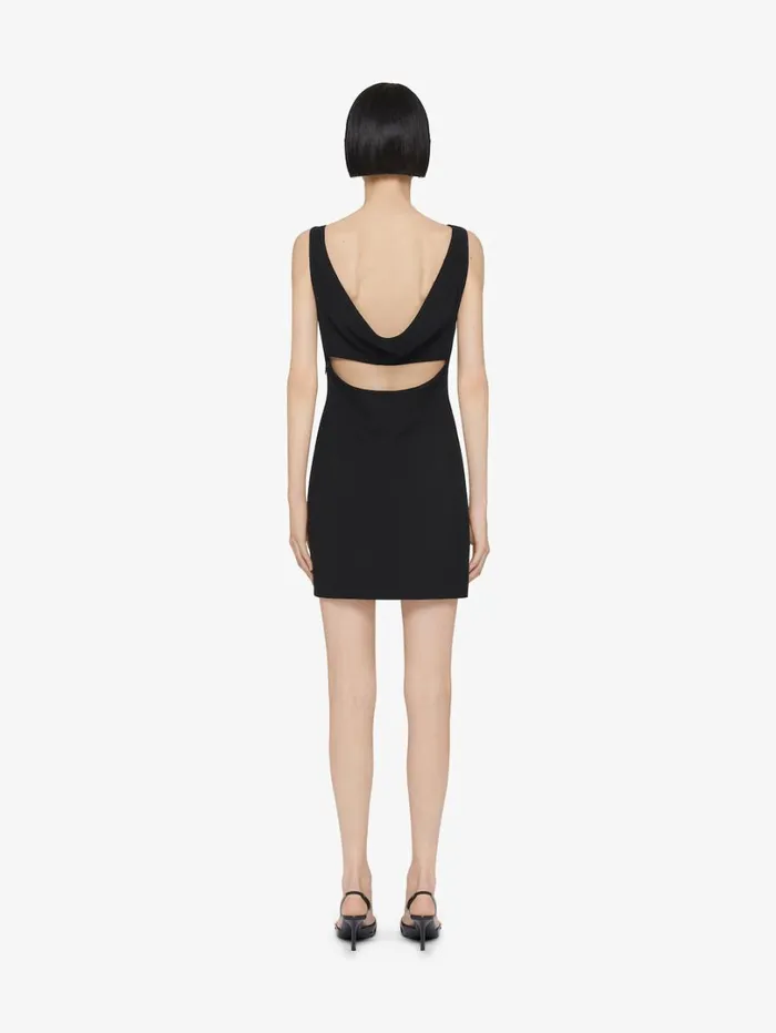 Givenchy Dress In Crepe And Satin Black Women Dresses