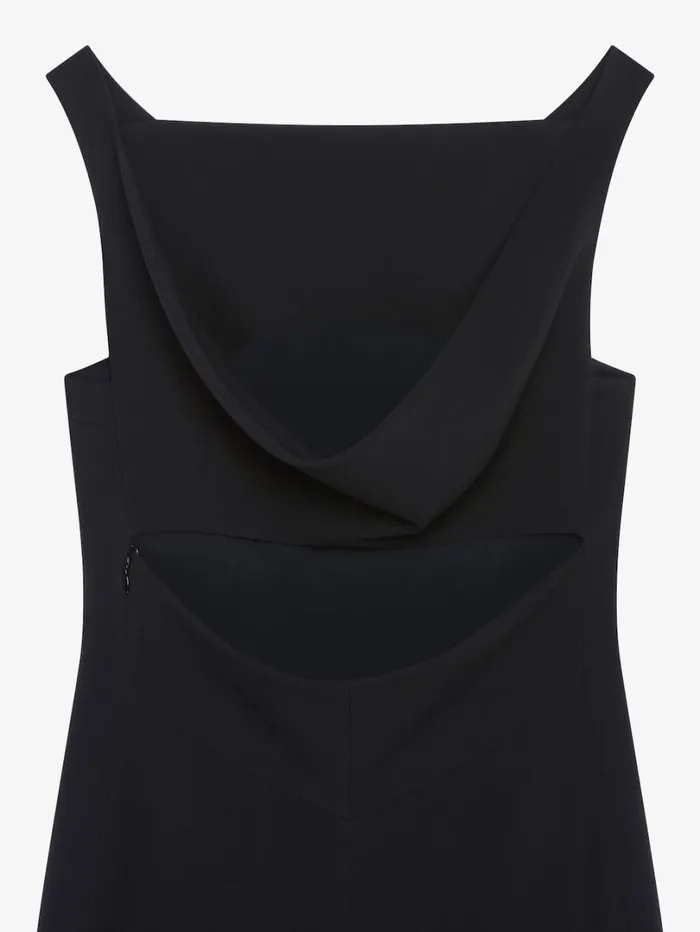 Givenchy Dress In Crepe And Satin Black Women Dresses