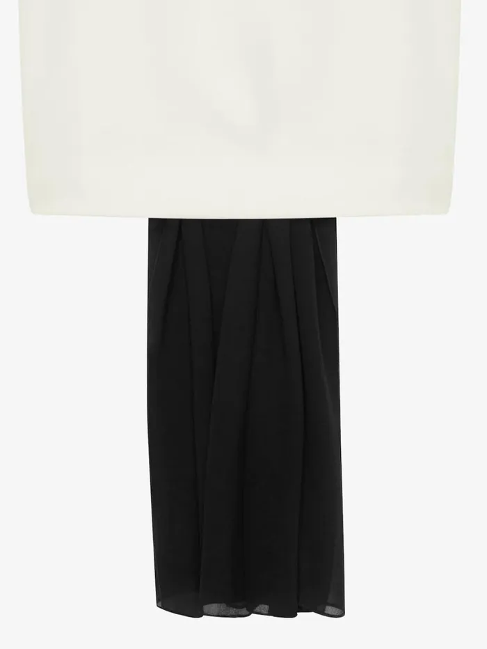 Givenchy Evening Bustier Draped Dress In Crepe With Silk Train Ivory Women Dresses
