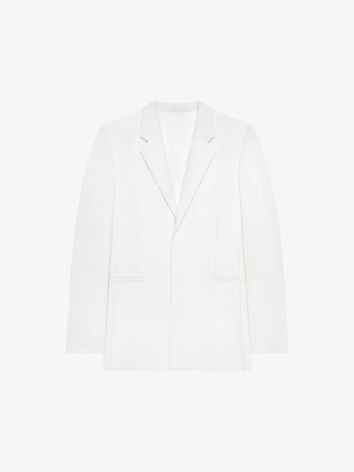 Givenchy Extra Fitted Jacket In Wool And Mohair White Men Coats and Jackets