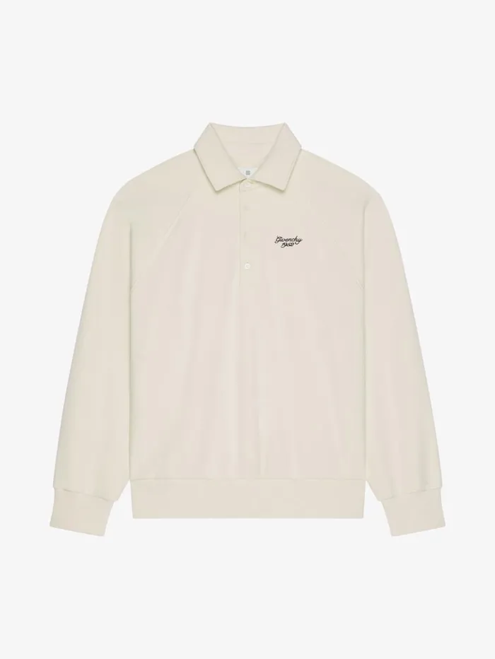 Givenchy GIVENCHY 1952 Polo In Fleece Ivory Men TShirts