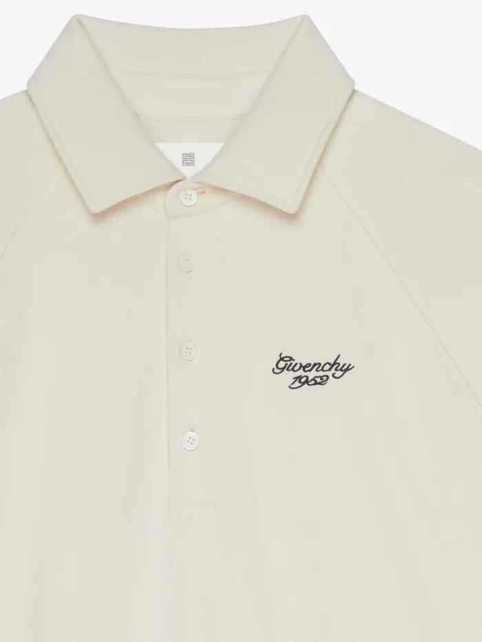 Givenchy GIVENCHY 1952 Polo In Fleece Ivory Men TShirts
