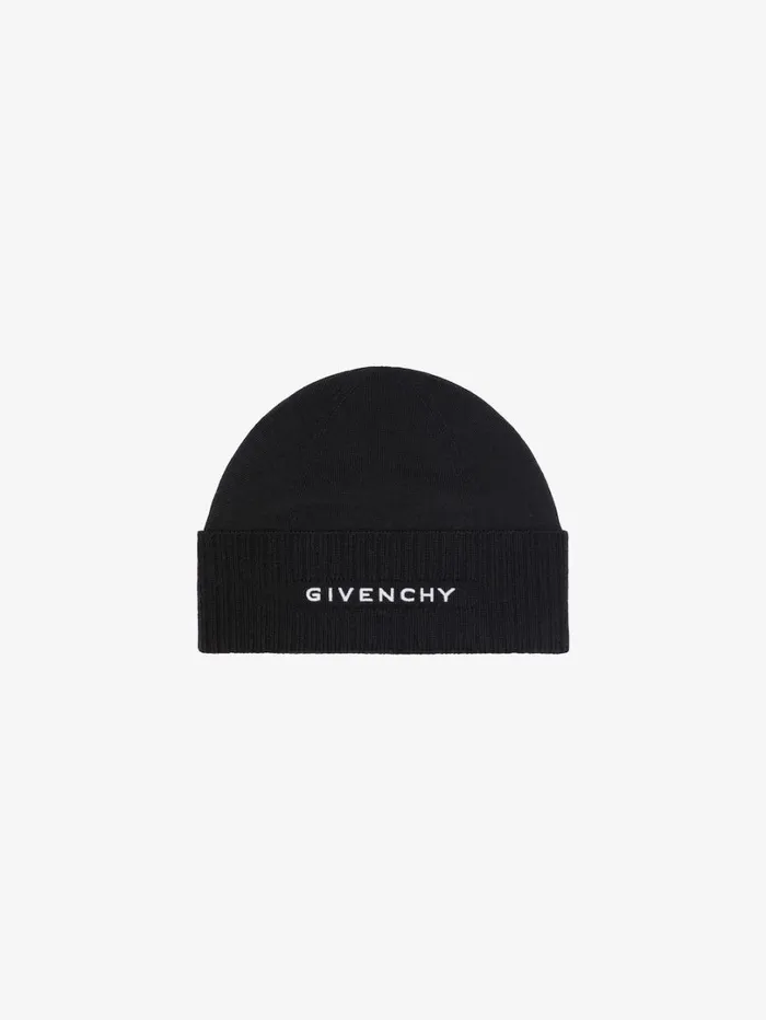 Givenchy GIVENCHY 4G Beanie In Wool Blackwhite Women Beanies and Caps