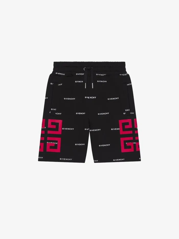 Givenchy GIVENCHY 4G Bermuda Shorts In Fleece Black Men Baby 1 Month To 3 Years