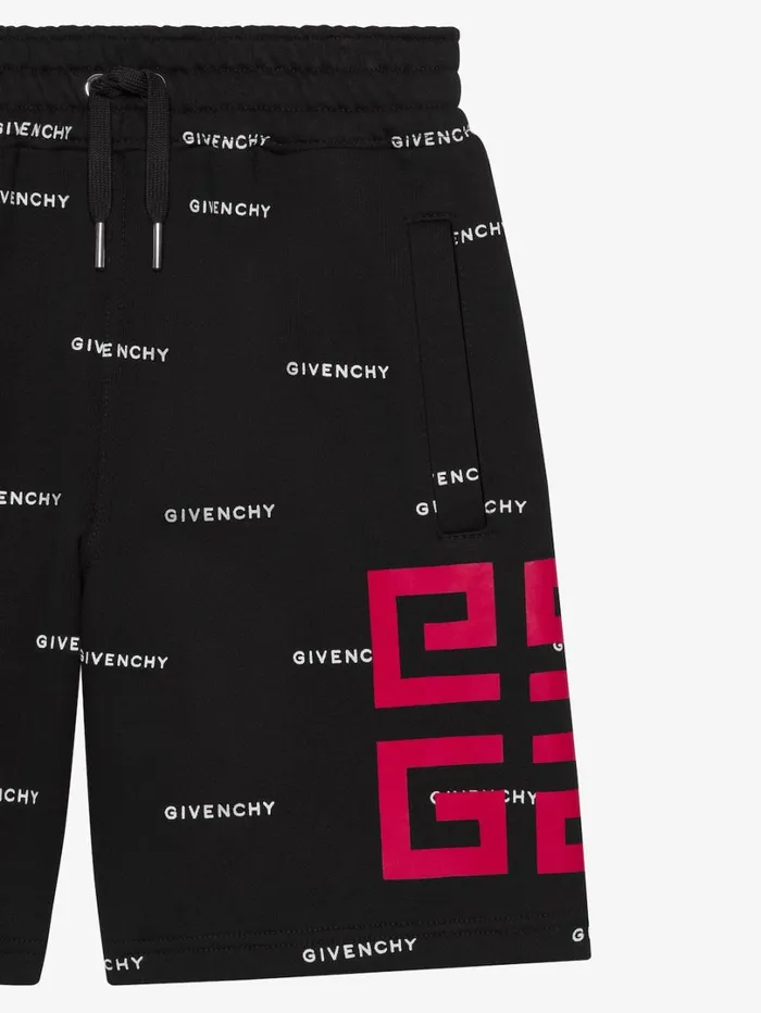 Givenchy GIVENCHY 4G Bermuda Shorts In Fleece Black Men Baby 1 Month To 3 Years