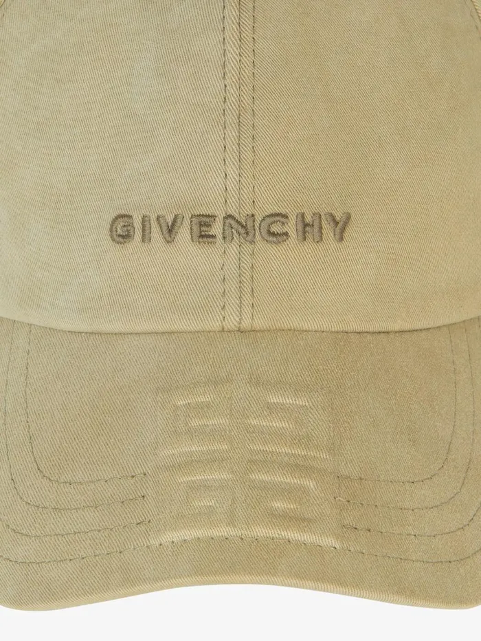 Givenchy GIVENCHY 4G Embroidered Cap In Canvas Khaki Men Beanies and Caps Givenchy GIVENCHY 4G Embroidered Cap In Canvas Khaki Men Beanies and Caps