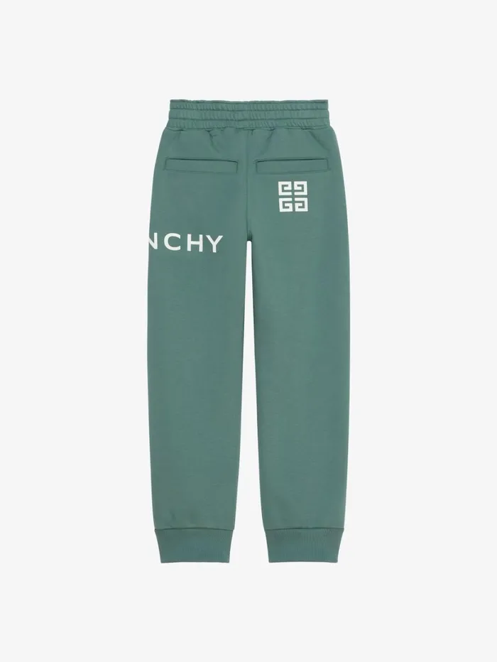 Givenchy GIVENCHY 4G Jogger Pants In Fleece Greyish Green Men Boy 4 To 12 Years