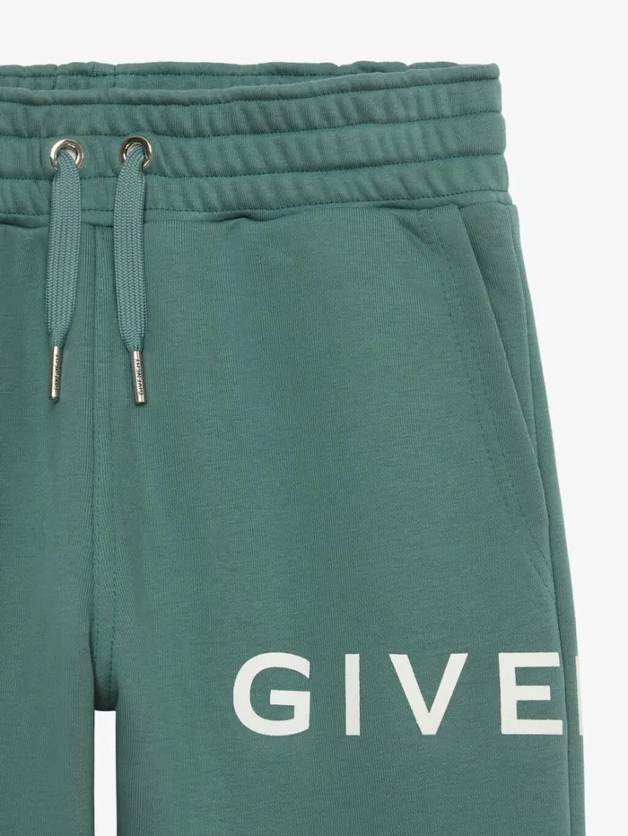 Givenchy GIVENCHY 4G Jogger Pants In Fleece Greyish Green Men Boy 4 To 12 Years