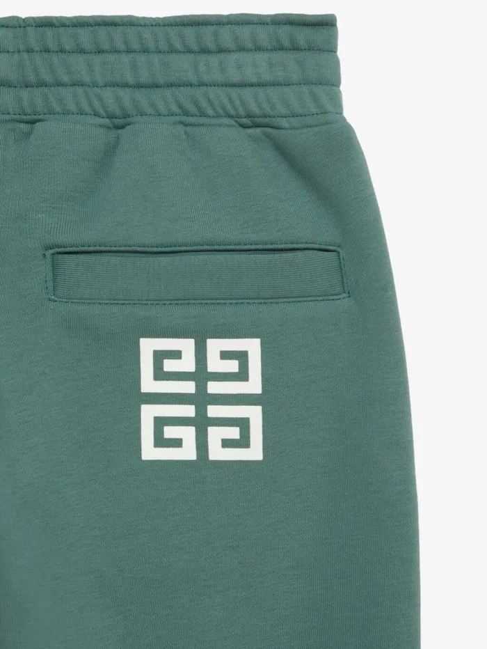 Givenchy GIVENCHY 4G Jogger Pants In Fleece Greyish Green Men Boy 4 To 12 Years