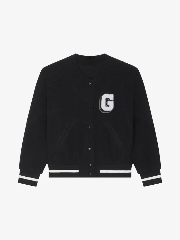 Givenchy GIVENCHY College Varsity Jacket In Wool Black Women Outerwear and Blousons