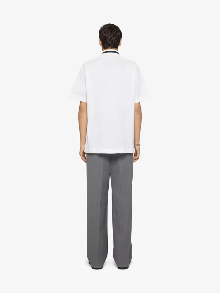 Givenchy GIVENCHY Crest Polo Shirt In Cotton White Men TShirts