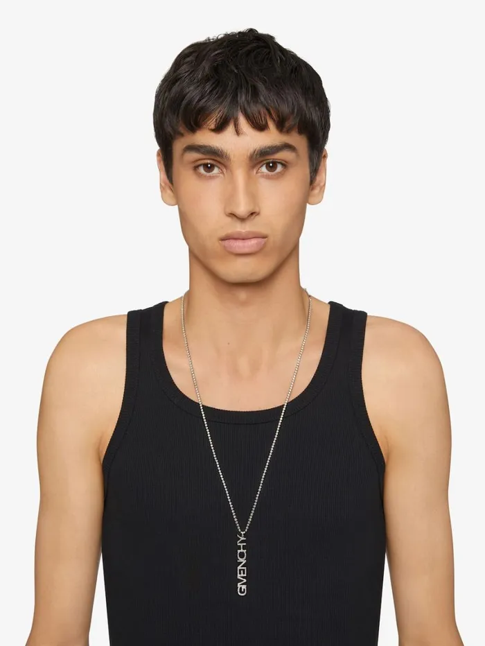 Givenchy GIVENCHY Necklace In Metal With Crystals Silvery Men Jewelry Givenchy GIVENCHY Necklace In Metal With Crystals Silvery Men Jewelry