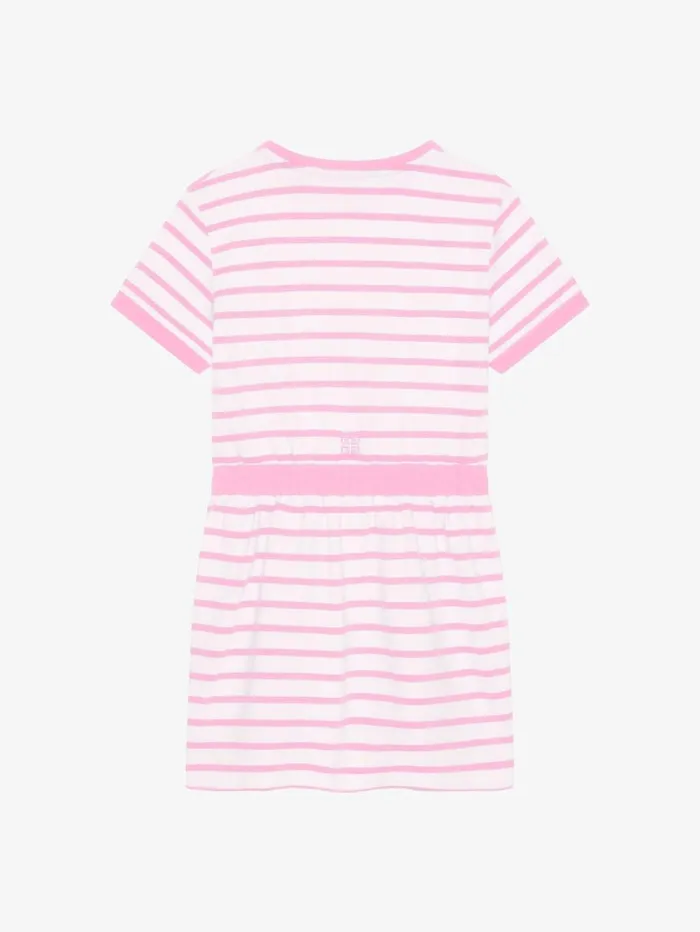 Givenchy GIVENCHY Striped Dress In Cotton Whitepink Women Girl 4 To 12 Years