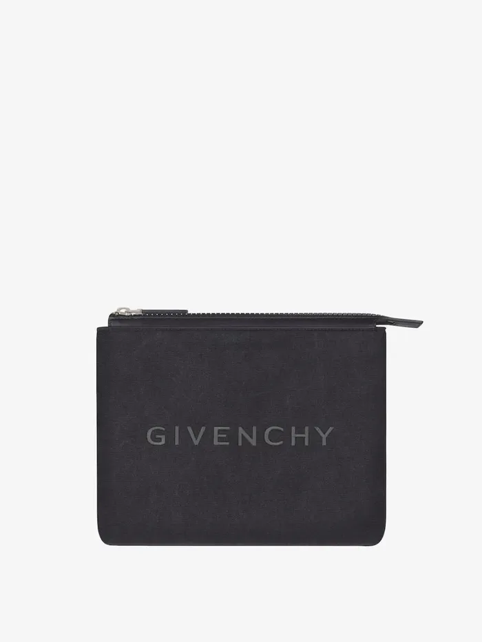 Givenchy GIVENCHY Travel Pouch In Canvas Black Men Wallets and Card Holders