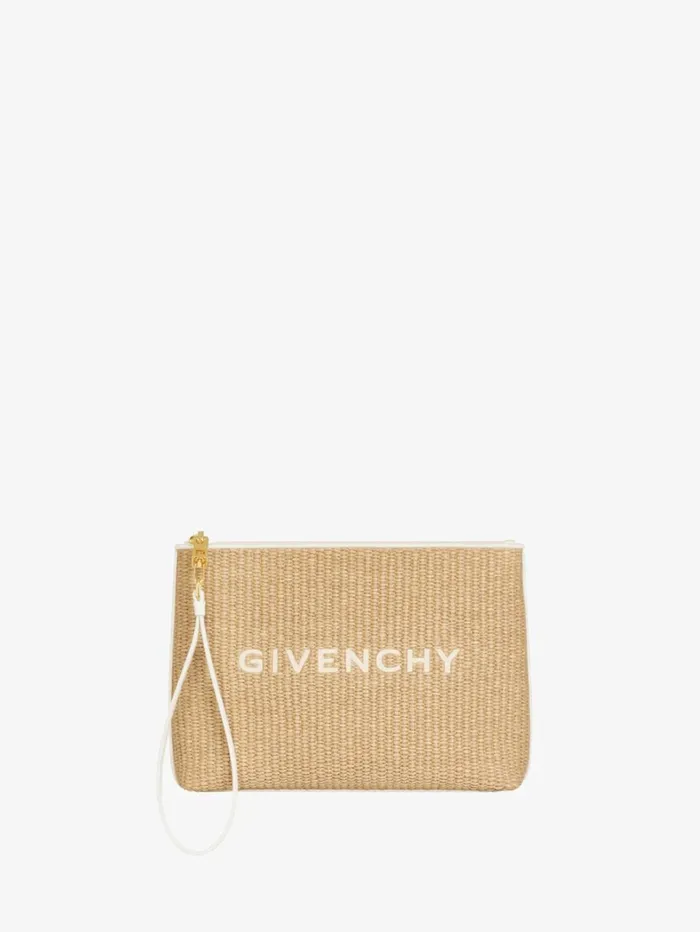 Givenchy GIVENCHY Travel Pouch In Raffia Natural Women Wallets and Card Holders Givenchy GIVENCHY Travel Pouch In Raffia Natural Women Wallets and Card Holders