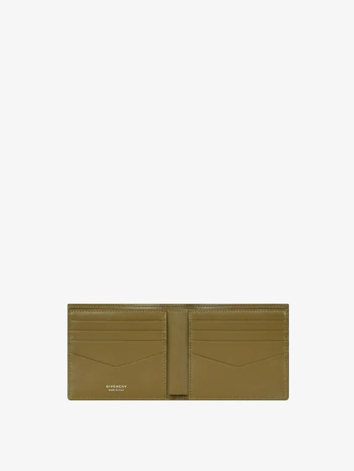 Givenchy GIVENCHY Wallet In Braidedeffect Leather Khaki Men Wallets and Card Holders Givenchy GIVENCHY Wallet In Braidedeffect Leather Khaki Men Wallets and Card Holders