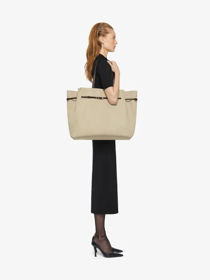 Givenchy Large Voyou Tote Bag In Canvas Army Beige Women Shoulder Bags Givenchy Large Voyou Tote Bag In Canvas Army Beige Women Shoulder Bags