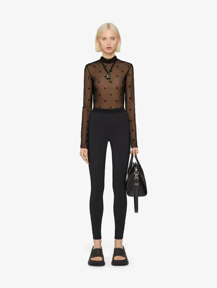 Givenchy Leggings In Jersey With GIVENCHY Waistband Black Women Pants and Shorts Givenchy Leggings In Jersey With GIVENCHY Waistband Black Women Pants and Shorts
