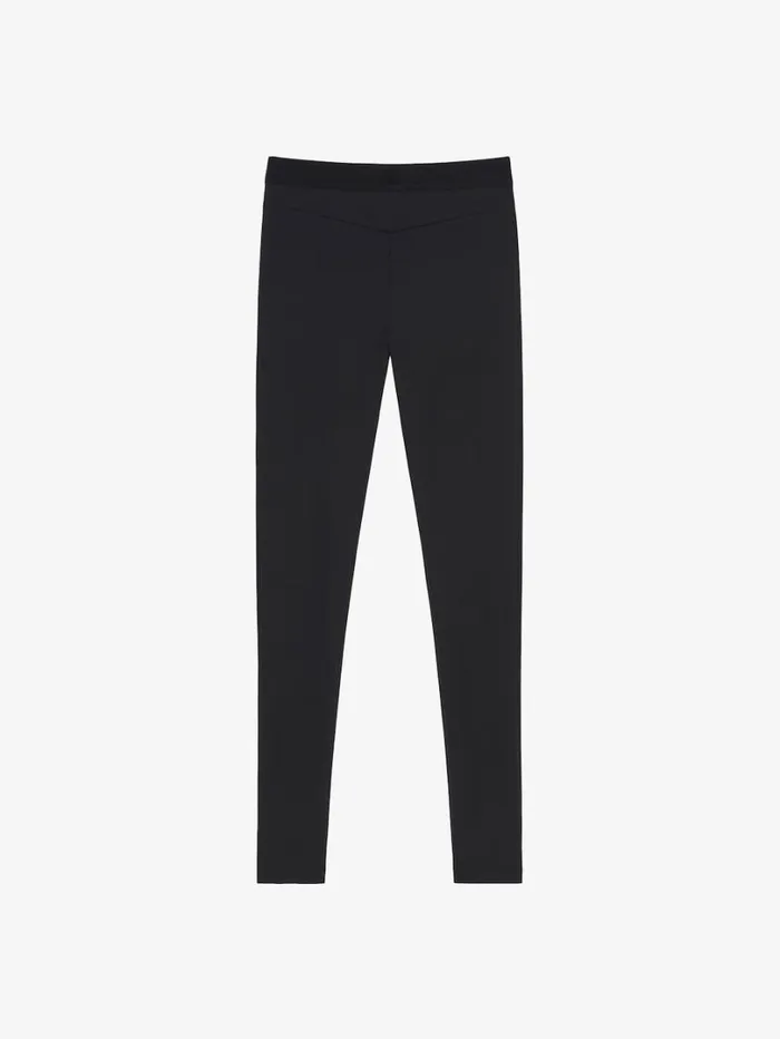 Givenchy Leggings In Jersey With GIVENCHY Waistband Black Women Pants and Shorts