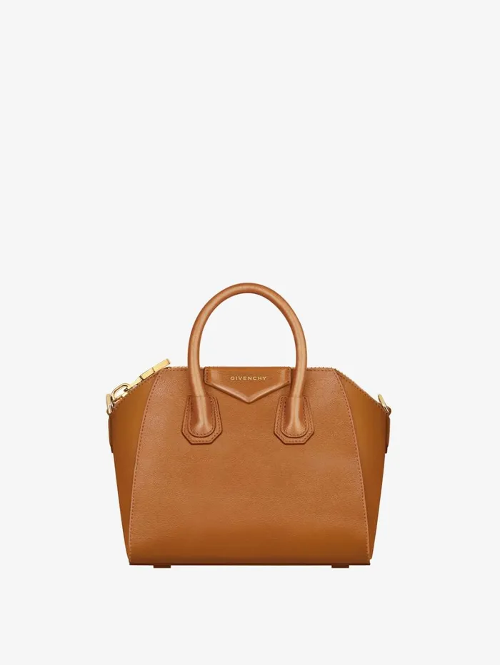 Givenchy Mini Antigona Bag In Leather Soft Tan Women Crossbody Bags