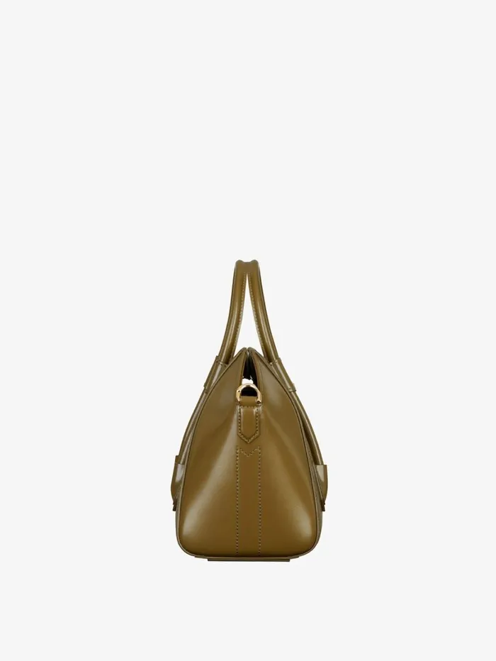 Givenchy Mini Antigona Lock Bag In Box Leather Dark Khaki Women Crossbody Bags Givenchy Mini Antigona Lock Bag In Box Leather Dark Khaki Women Crossbody Bags
