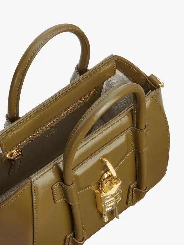 Givenchy Mini Antigona Lock Bag In Box Leather Dark Khaki Women Crossbody Bags Givenchy Mini Antigona Lock Bag In Box Leather Dark Khaki Women Crossbody Bags