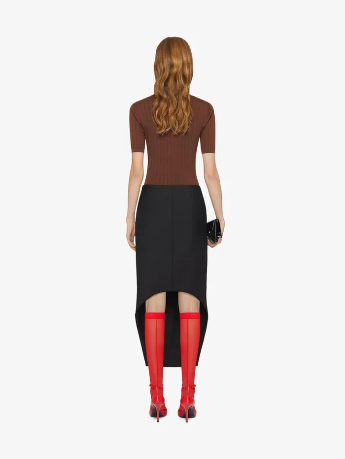Givenchy Polo Sweater In Wool With 4G Detail Moka Brown Women Knitwear