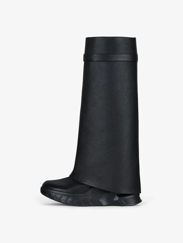 Givenchy Shark Lock Biker Boots In Grained Leather Black Women Shark Lock Givenchy Shark Lock Biker Boots In Grained Leather Black Women Shark Lock
