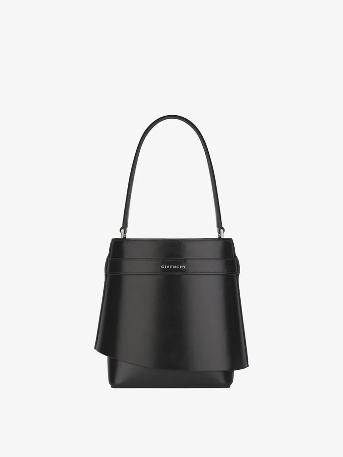 Givenchy Shark Lock Bucket Bag In Box Leather Black Women Crossbody Bags Givenchy Shark Lock Bucket Bag In Box Leather Black Women Crossbody Bags