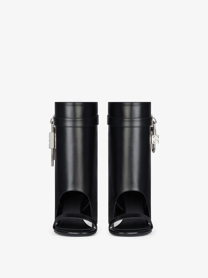 Givenchy Shark Lock Sandals In Leather Black Women Shark Lock Givenchy Shark Lock Sandals In Leather Black Women Shark Lock