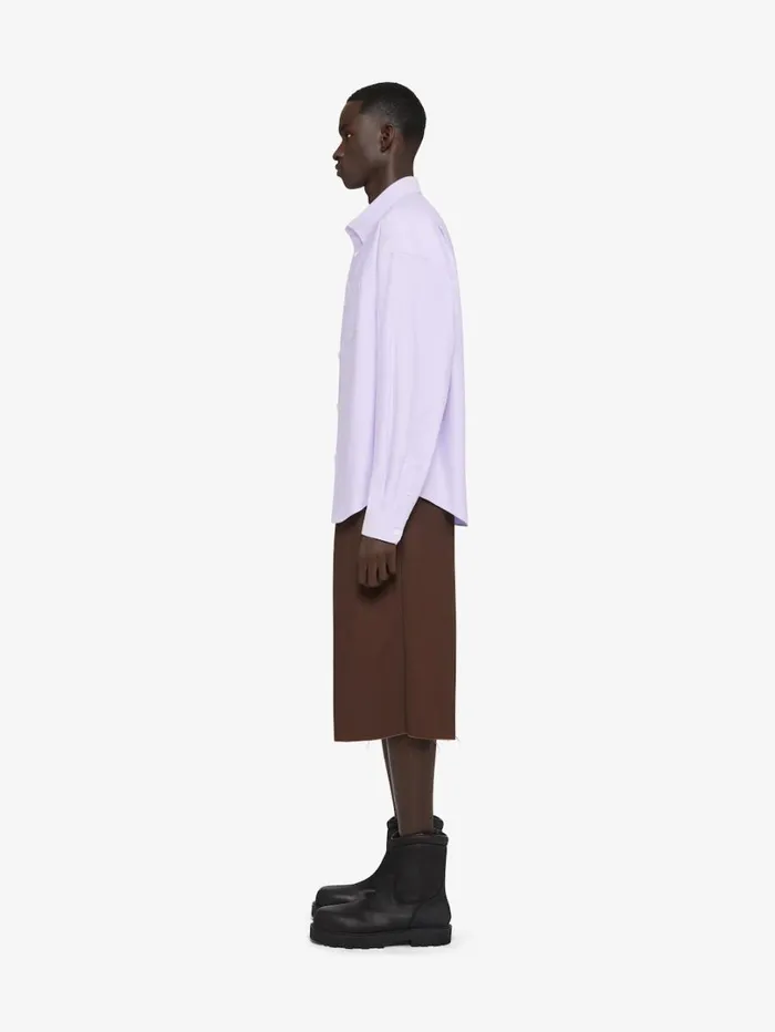 Givenchy Shirt In Cotton With Pocket Lilac Men Shirts
