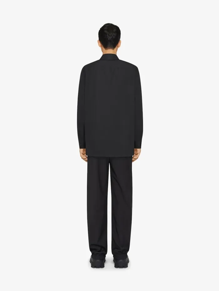 Givenchy Shirt In Poplin Black Men Shirts