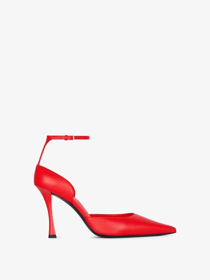 Givenchy Show Pumps In Leather With Stockings Red Women Heels Givenchy Show Pumps In Leather With Stockings Red Women Heels