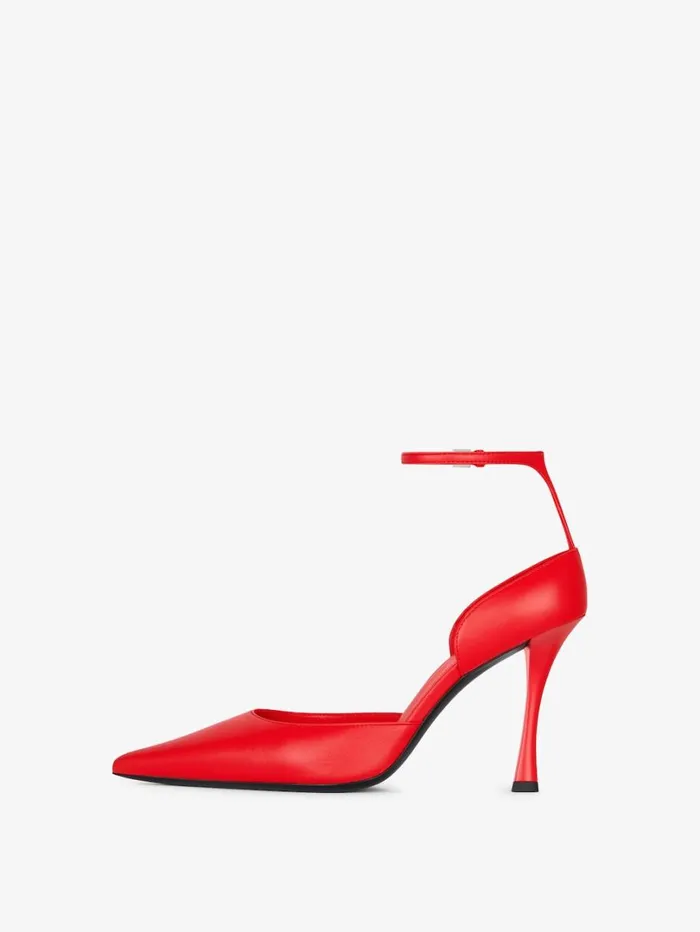 Givenchy Show Pumps In Leather With Stockings Red Women Heels Givenchy Show Pumps In Leather With Stockings Red Women Heels