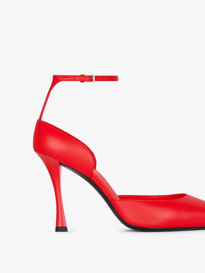 Givenchy Show Pumps In Leather With Stockings Red Women Heels Givenchy Show Pumps In Leather With Stockings Red Women Heels
