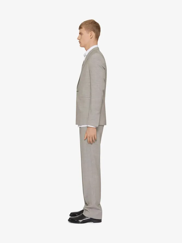 Givenchy Slim Fit Jacket In Wool Greybeige Men Coats and Jackets
