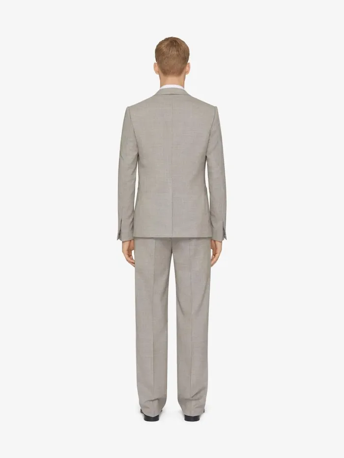 Givenchy Slim Fit Jacket In Wool Greybeige Men Coats and Jackets