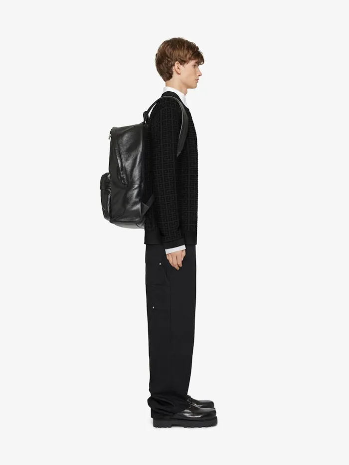 Givenchy Sweater In 4G Wool Black Men Knitwear