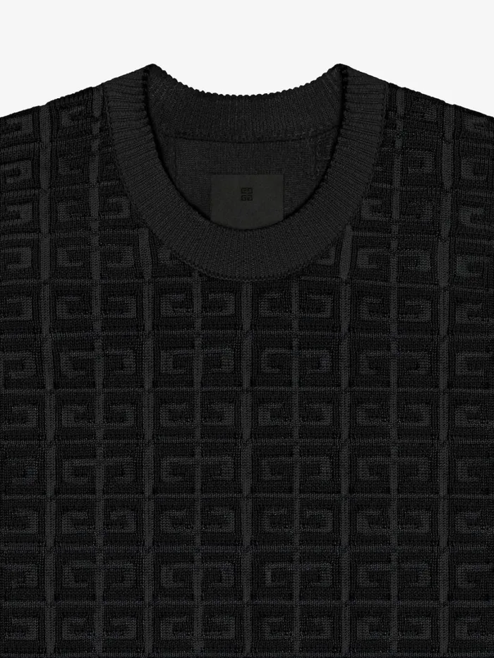 Givenchy Sweater In 4G Wool Black Men Knitwear