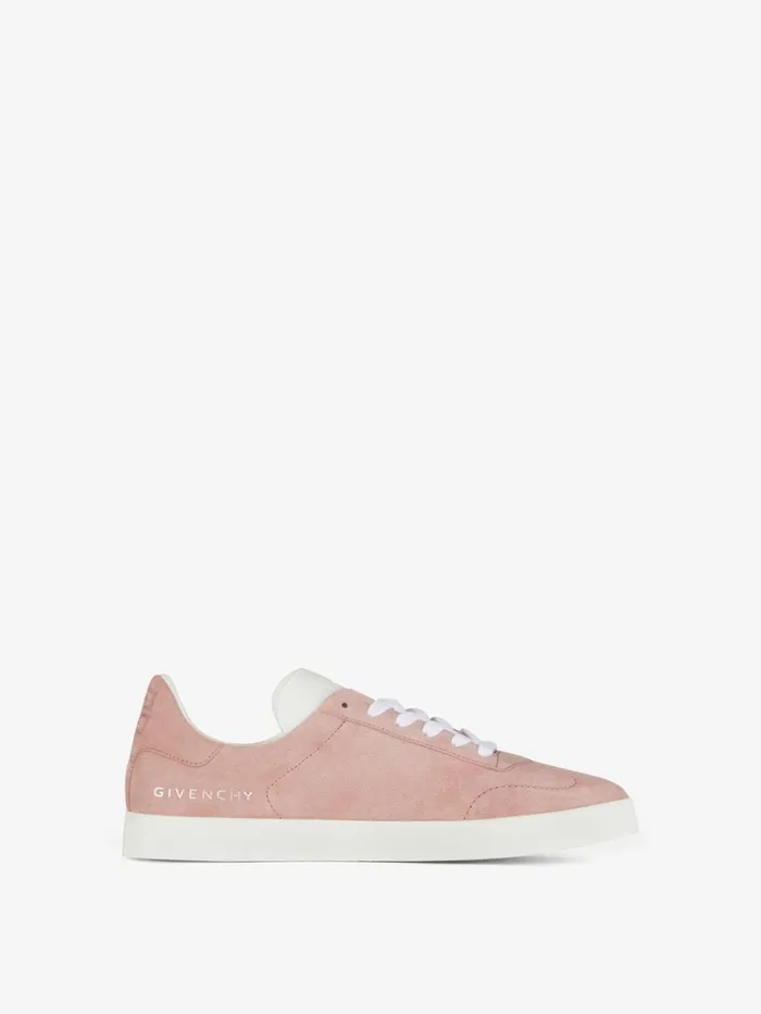 Givenchy Town Sneakers In Suede Old Pink Women Sneakers