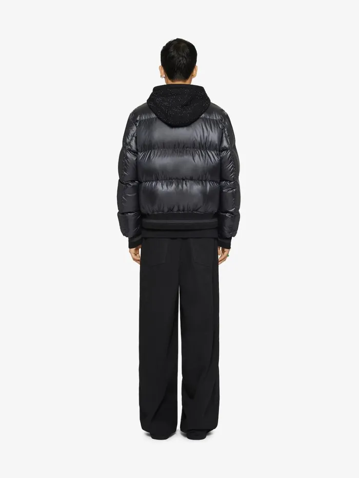 Givenchy Varsity Jacket In Wool With Puffer Sleeves And Back Blackgrey Men Outerwear and Blousons