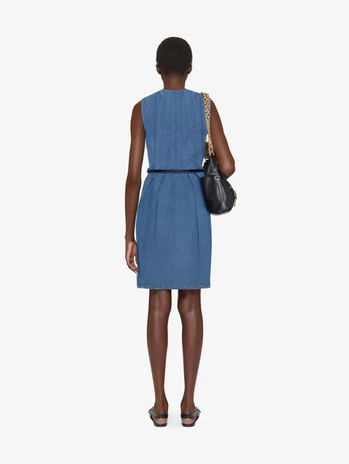 Givenchy Voyou Dress In Denim Deep Blue Women Dresses