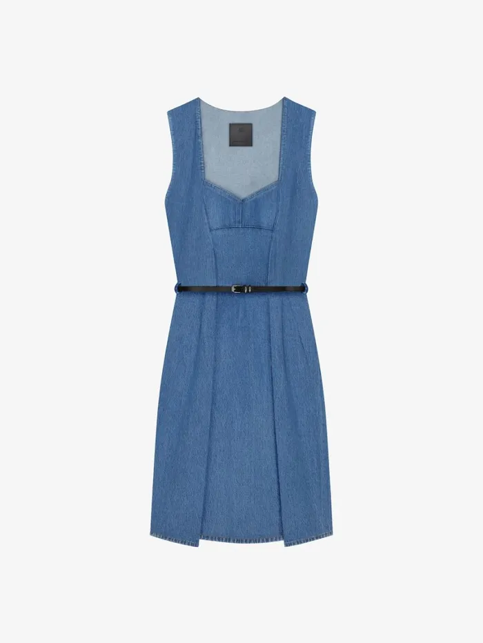 Givenchy Voyou Dress In Denim Deep Blue Women Dresses